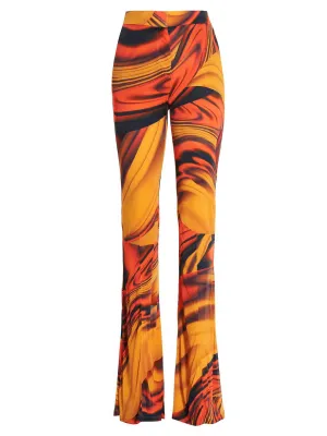 The Attico Abstract Printed Flared Pants