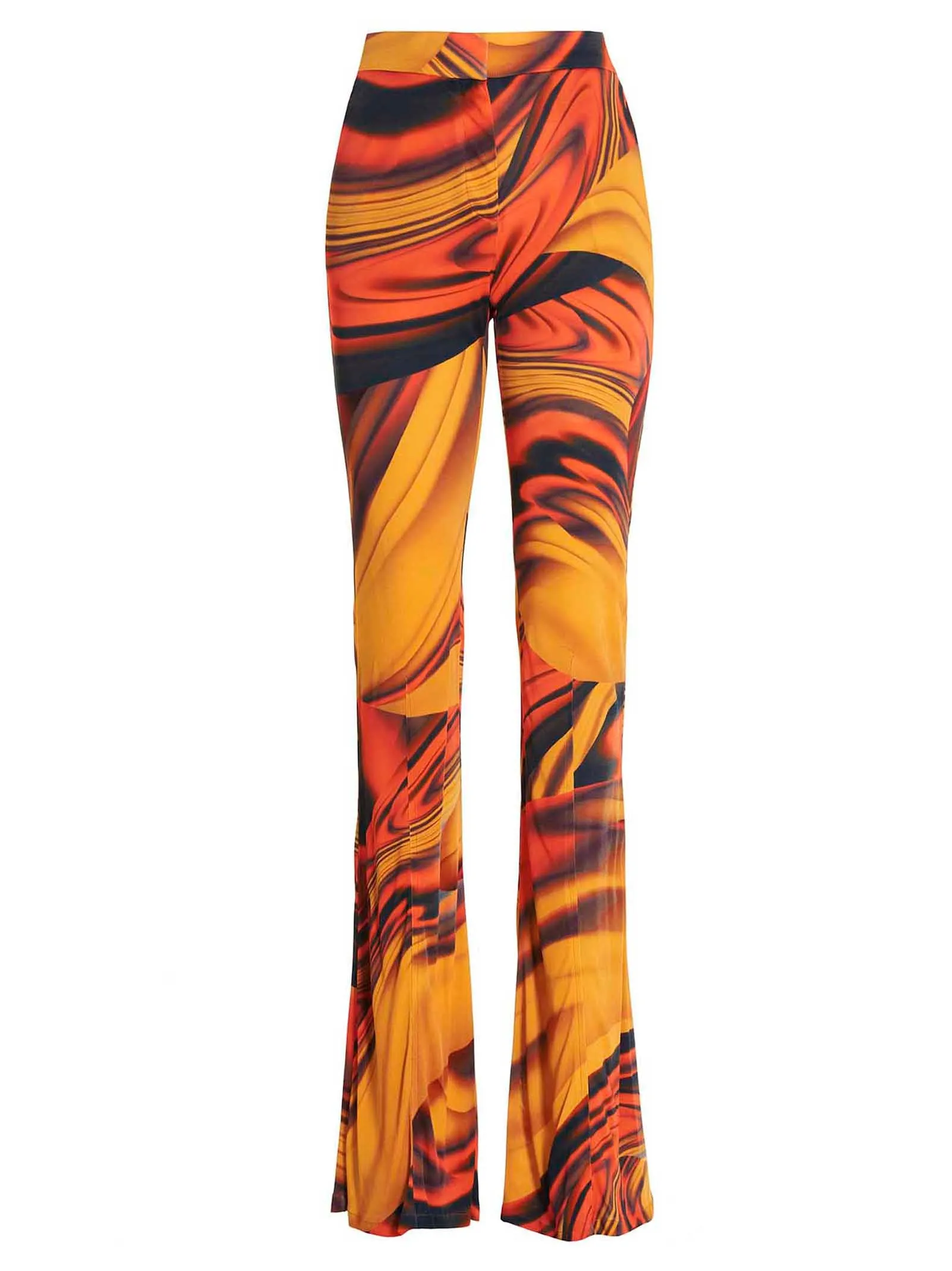 The Attico Abstract Printed Flared Pants
