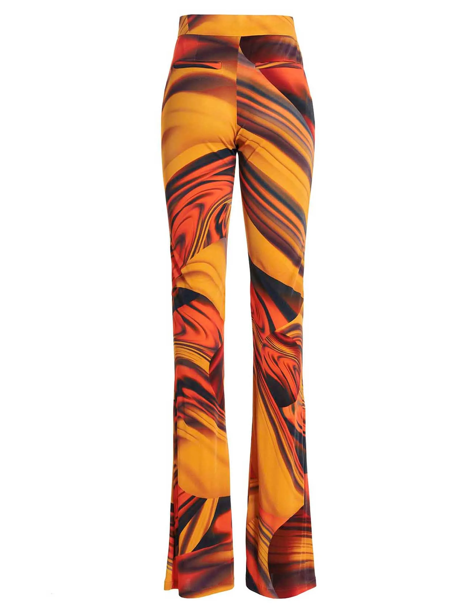 The Attico Abstract Printed Flared Pants
