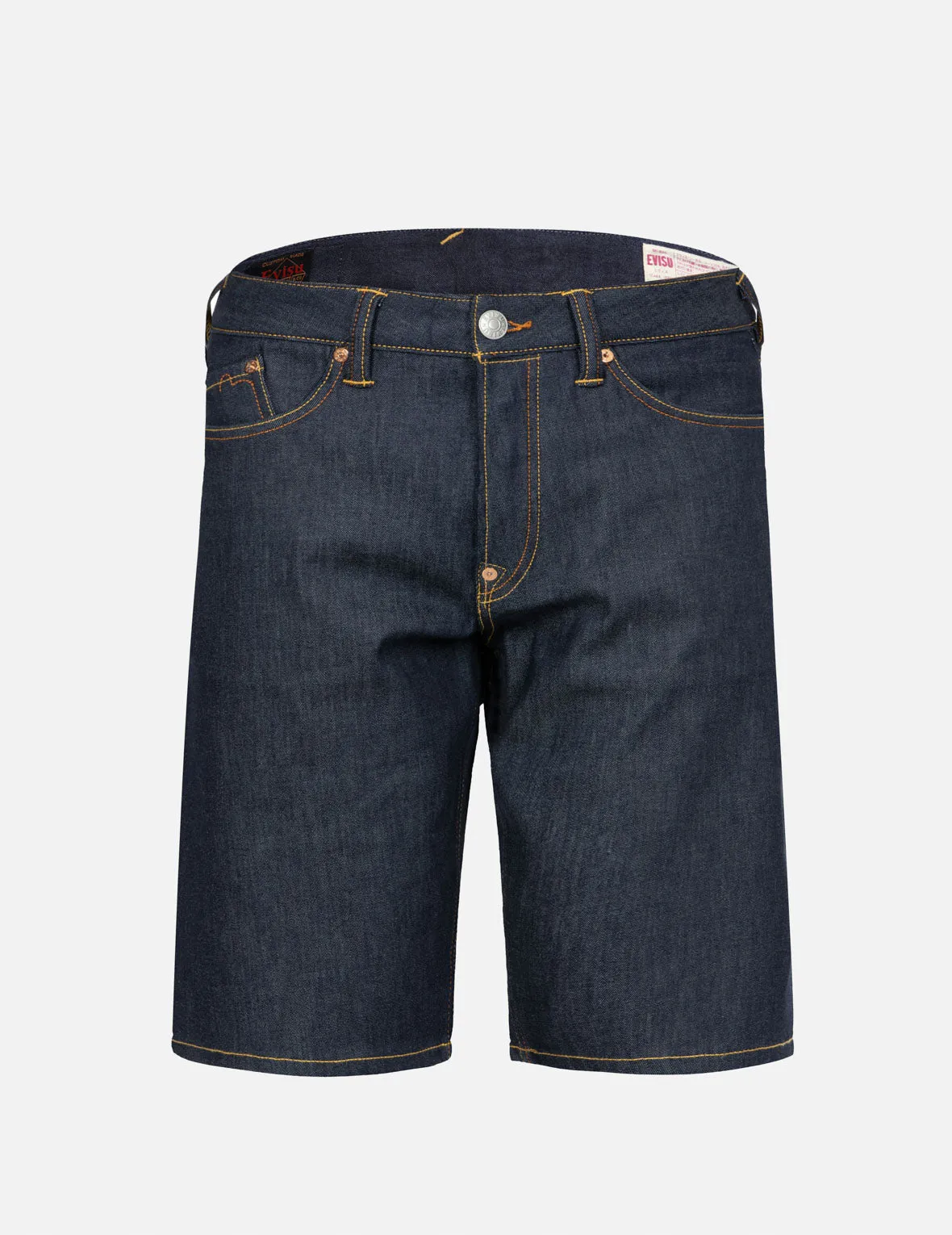 The Great Wave and Koi Seagull Embroidery Relax Fit Denim Shorts