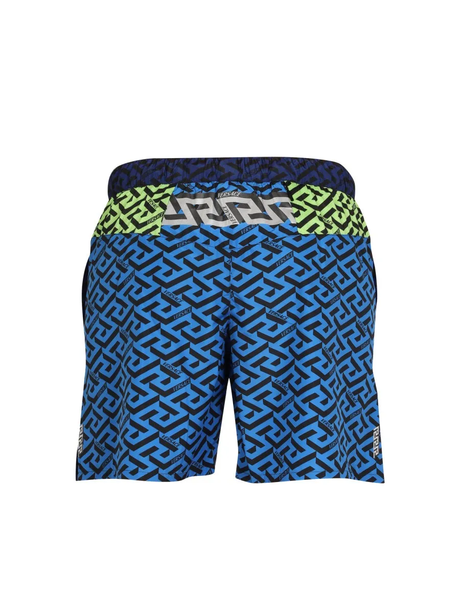 Versace Greca Printed Swim Shorts