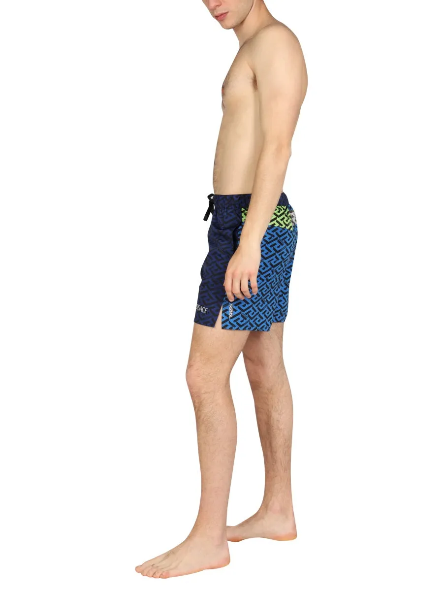 Versace Greca Printed Swim Shorts