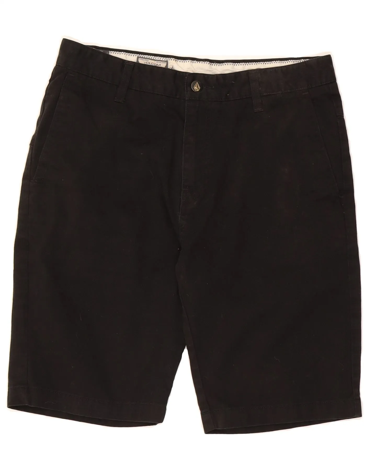 VOLCOM Mens Chino Shorts W30 Medium  Black Cotton