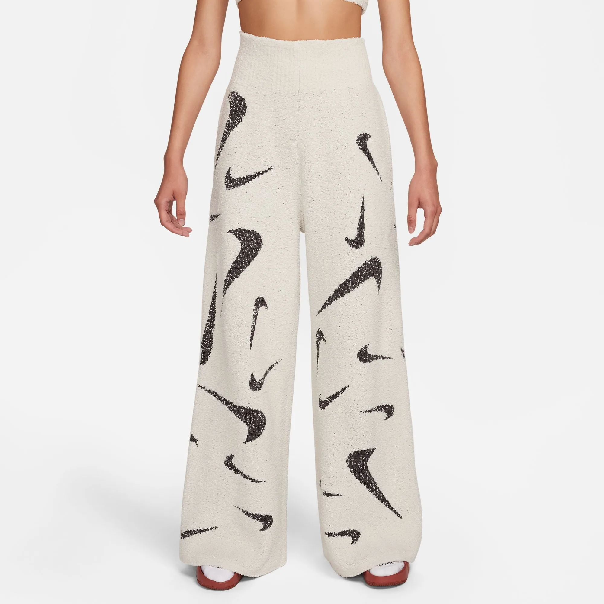 W WIDE LEG KNIT PHOENIX COZY BOUCLÉ PANTS LT OREWOOD
