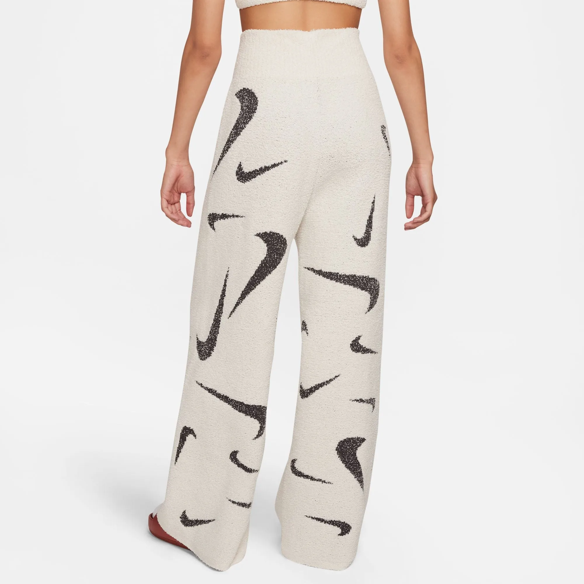 W WIDE LEG KNIT PHOENIX COZY BOUCLÉ PANTS LT OREWOOD