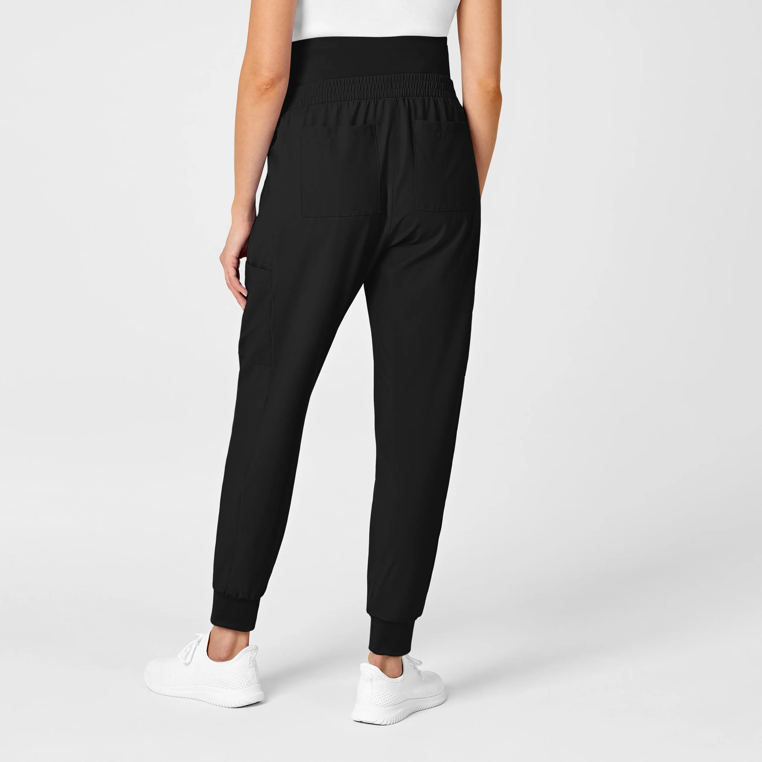 W123 Maternity Jogger Scrub Pant - Black