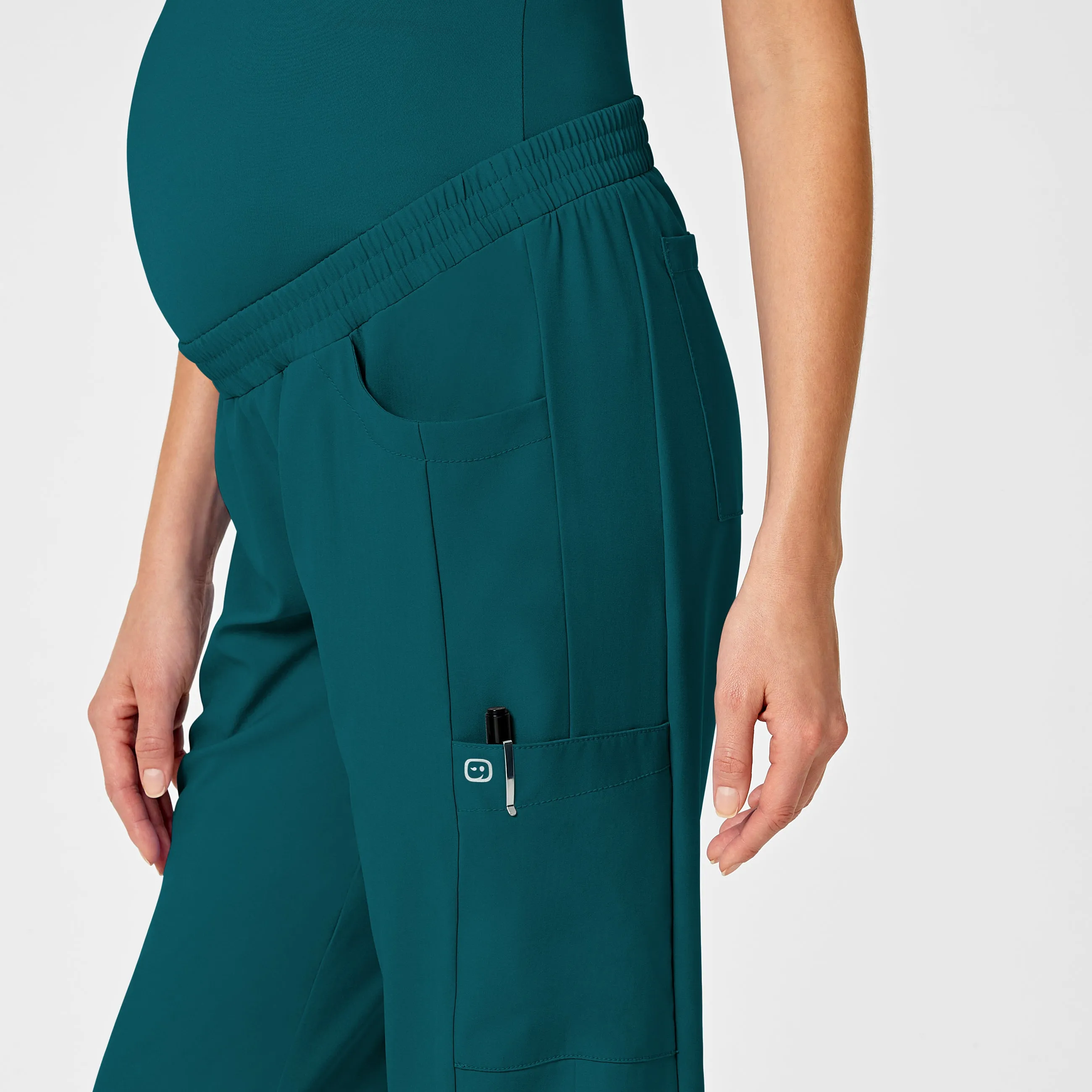 W123 Maternity Jogger Scrub Pant - Caribbean