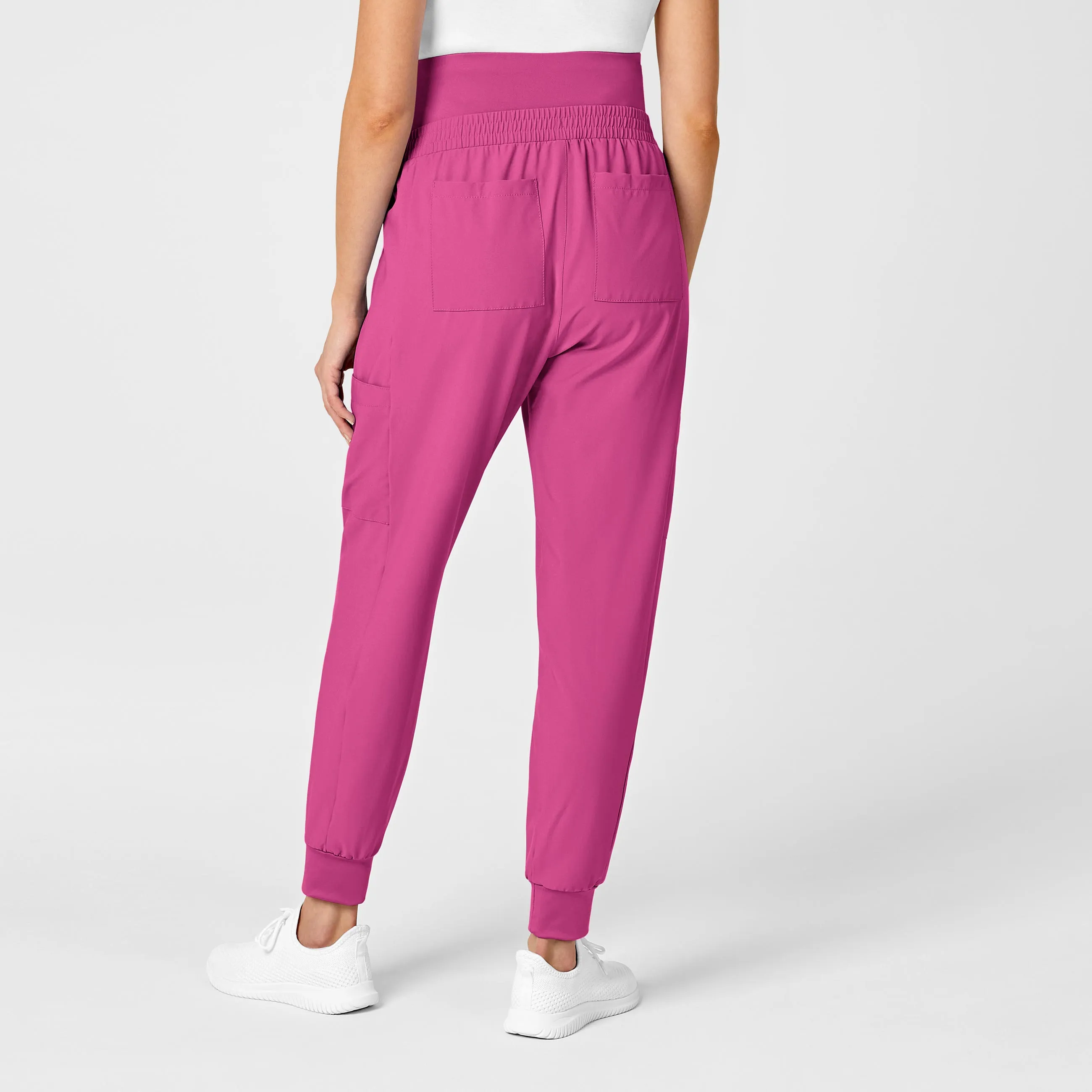 W123 Maternity Jogger Scrub Pant - Hot Pink