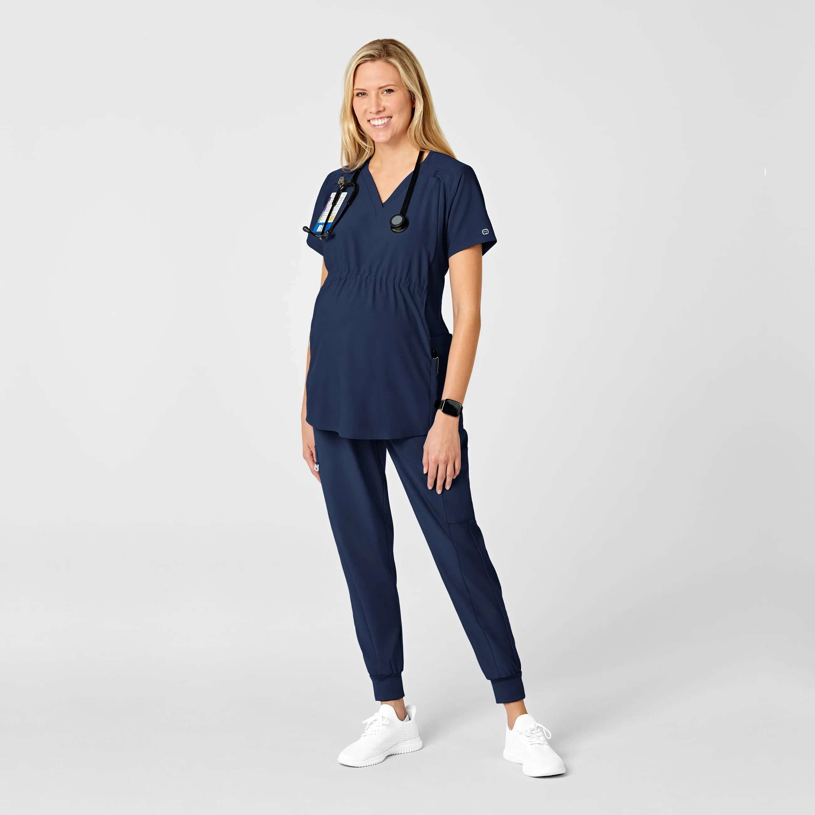 W123 Maternity Jogger Scrub Pant - Navy