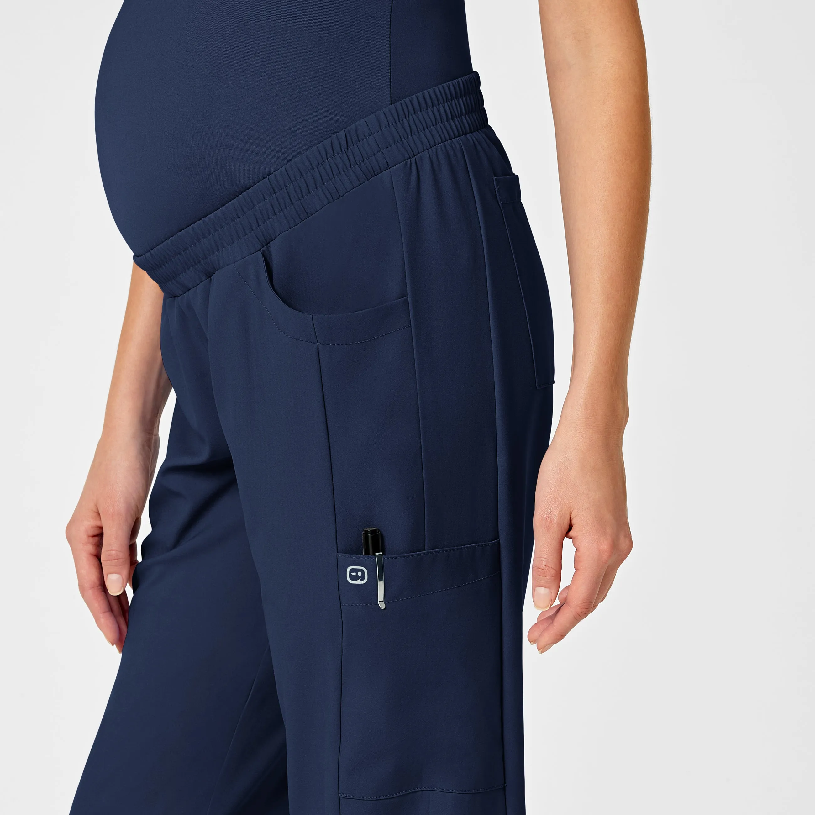 W123 Maternity Jogger Scrub Pant - Navy
