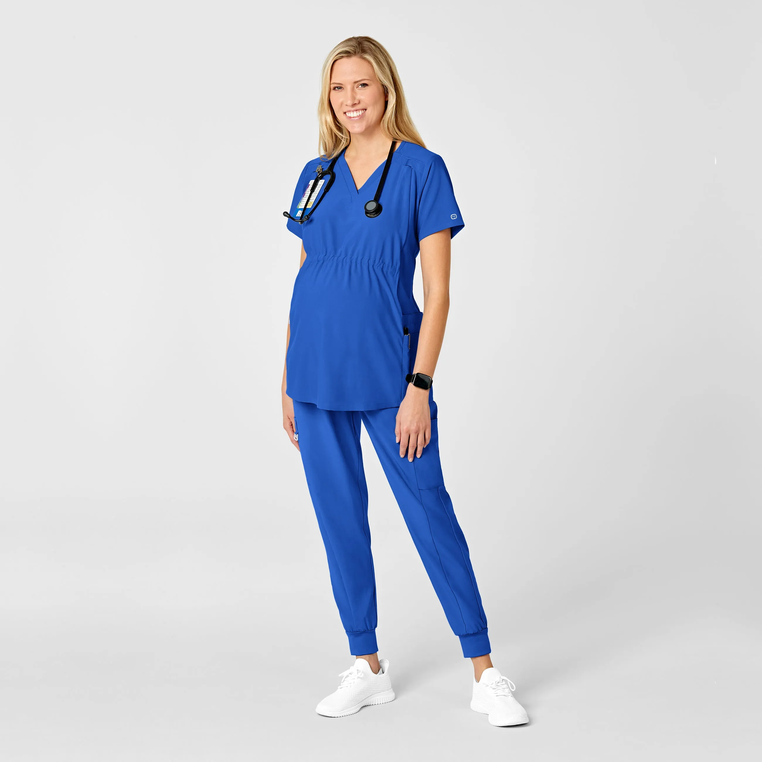 W123 Maternity Jogger Scrub Pant - Royal