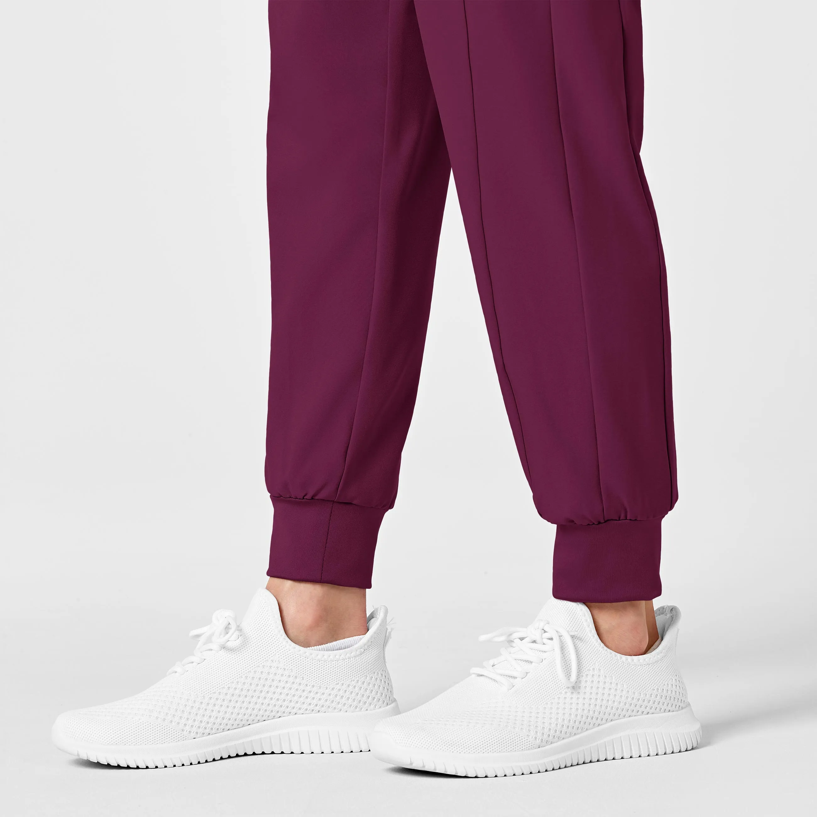 W123 Maternity Jogger Scrub Pant - Wine