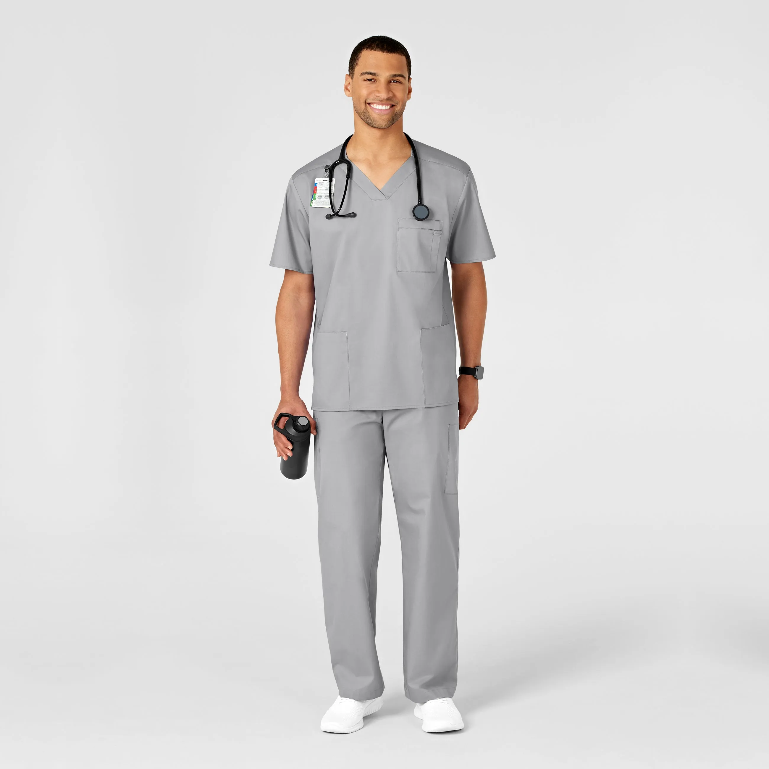 WonderWORK Men's Cargo Scrub Pant - Grey