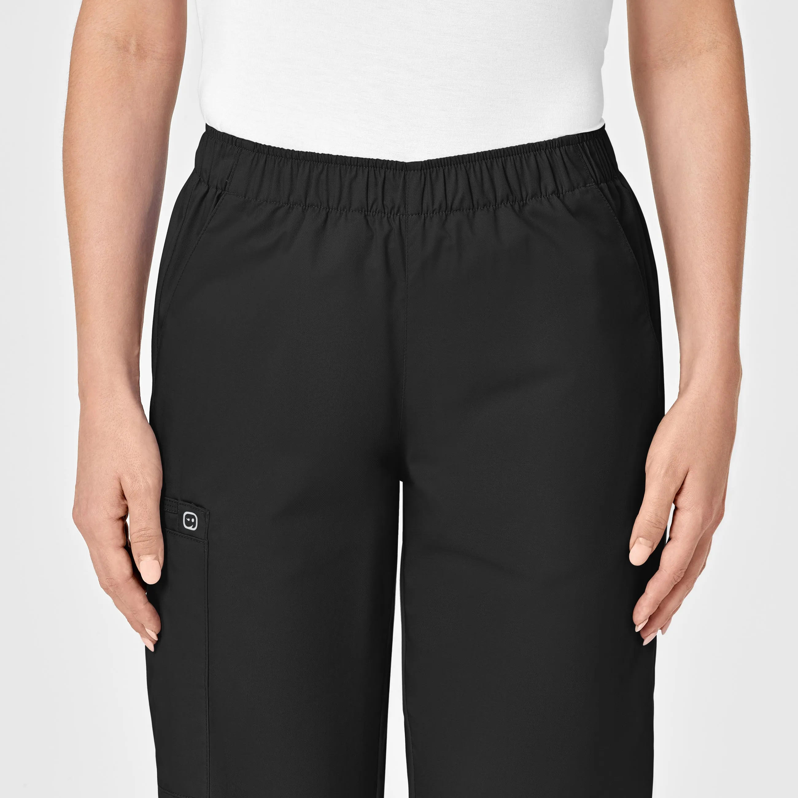 WonderWORK Women's Pull-On Cargo Scrub Pant - Black