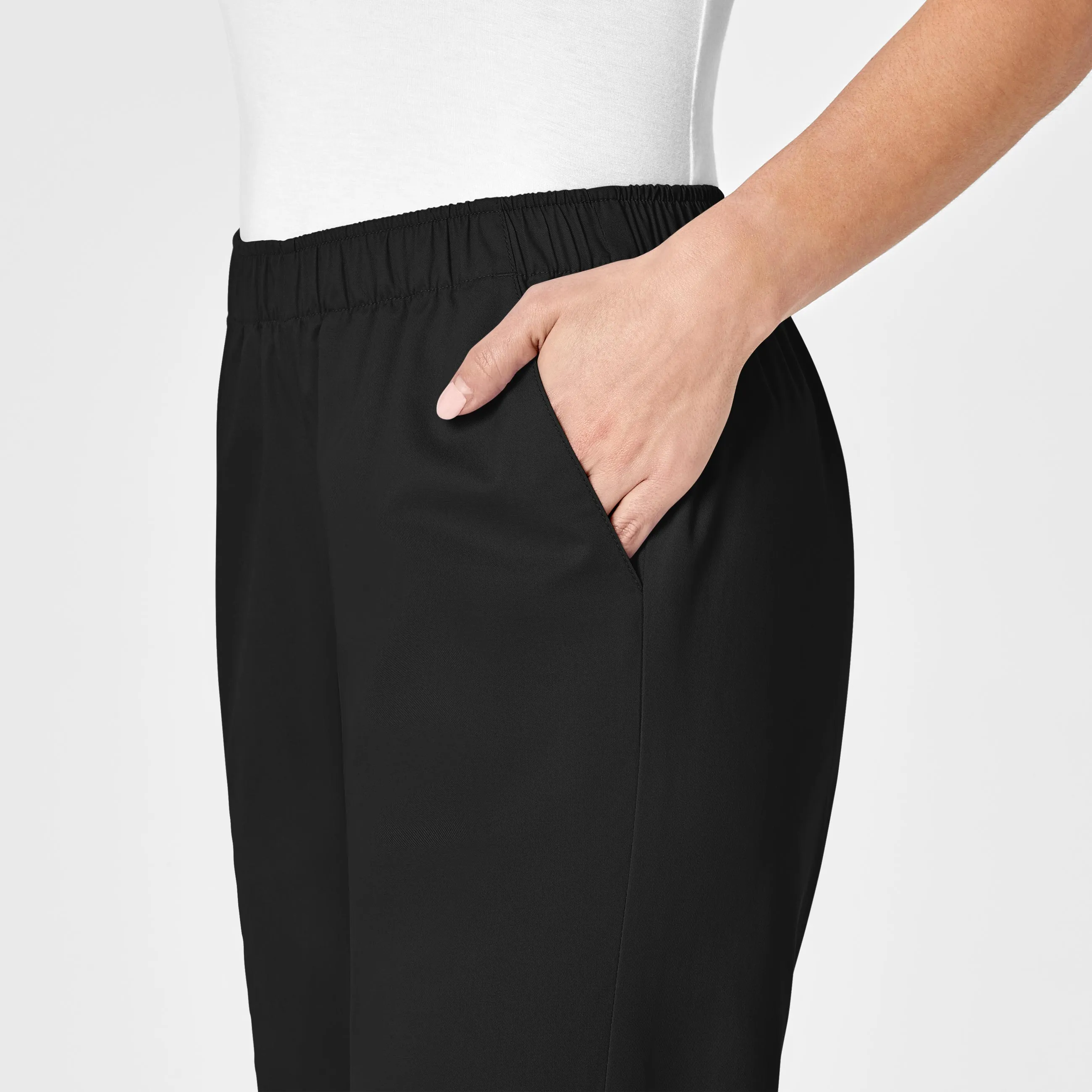 WonderWORK Women's Pull-On Cargo Scrub Pant - Black