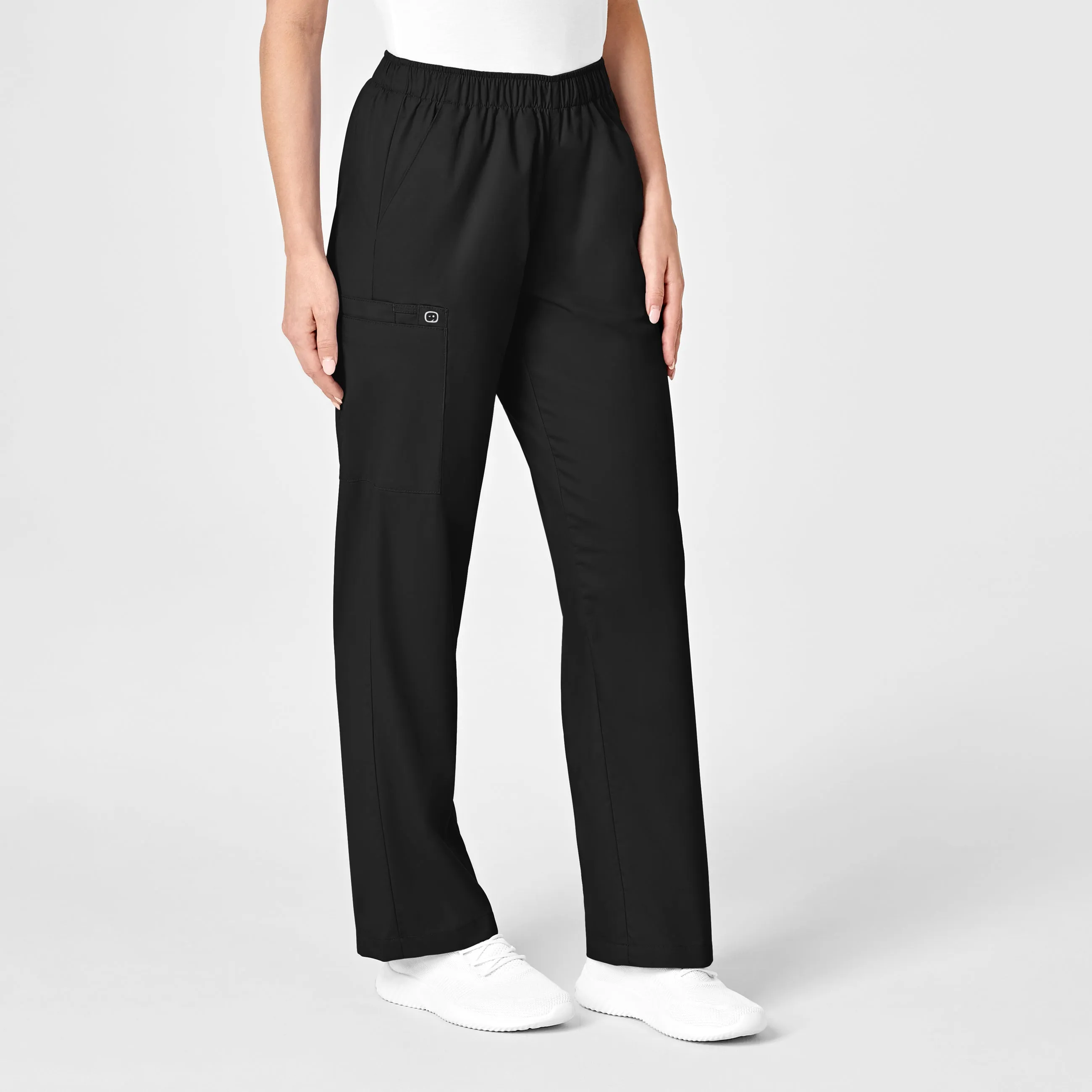WonderWORK Women's Pull-On Cargo Scrub Pant - Black