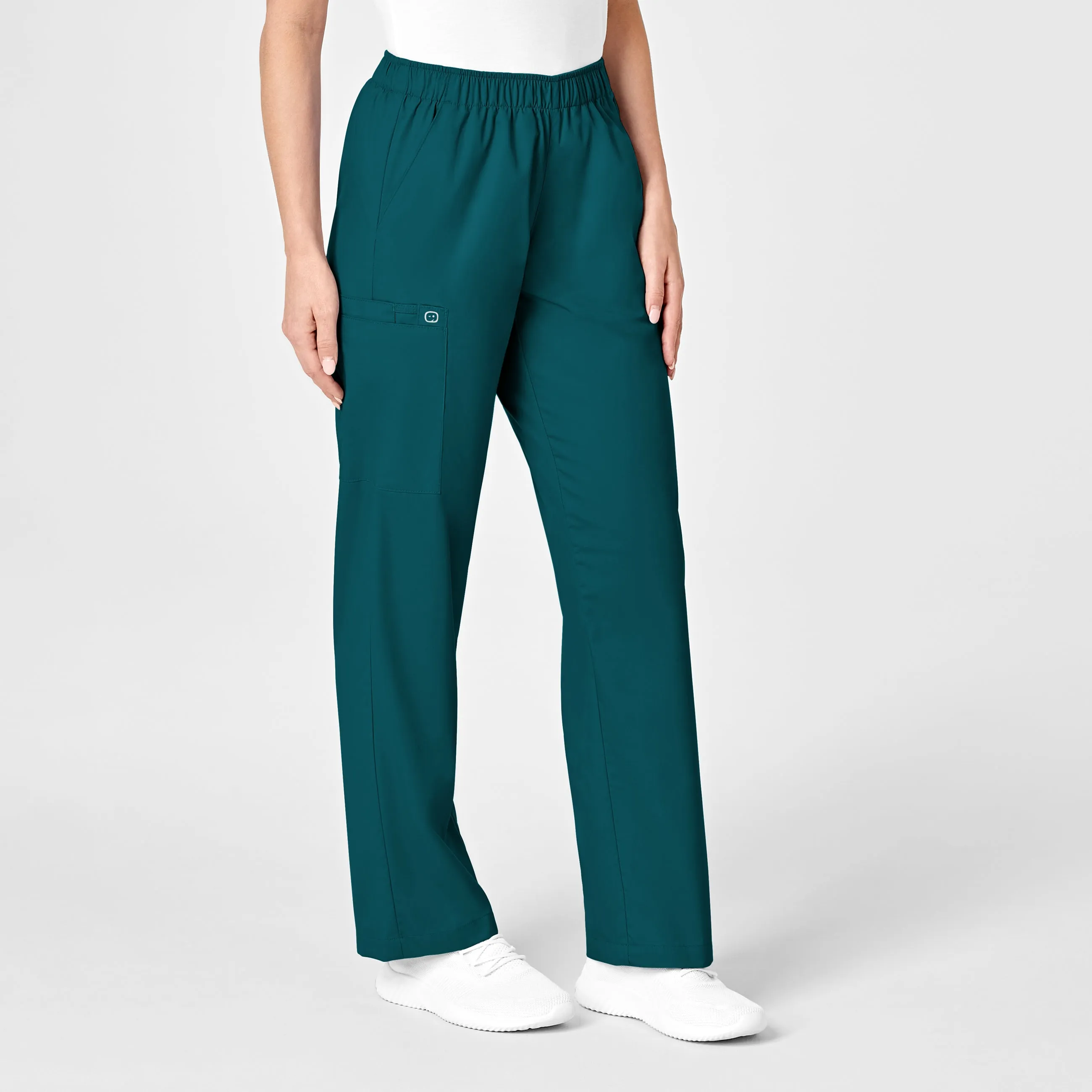 WonderWORK Women's Pull-On Cargo Scrub Pant - Caribbean