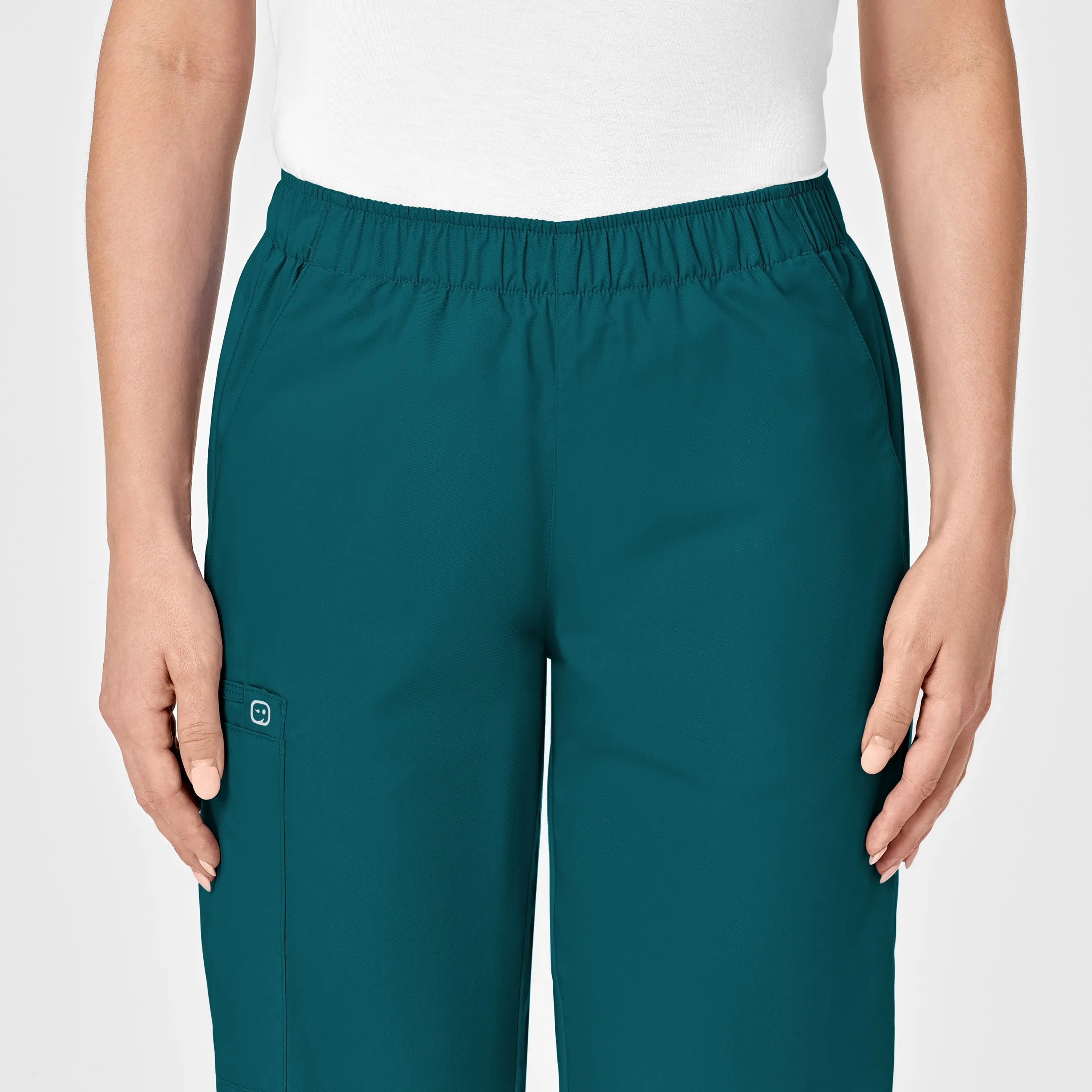 WonderWORK Women's Pull-On Cargo Scrub Pant - Caribbean