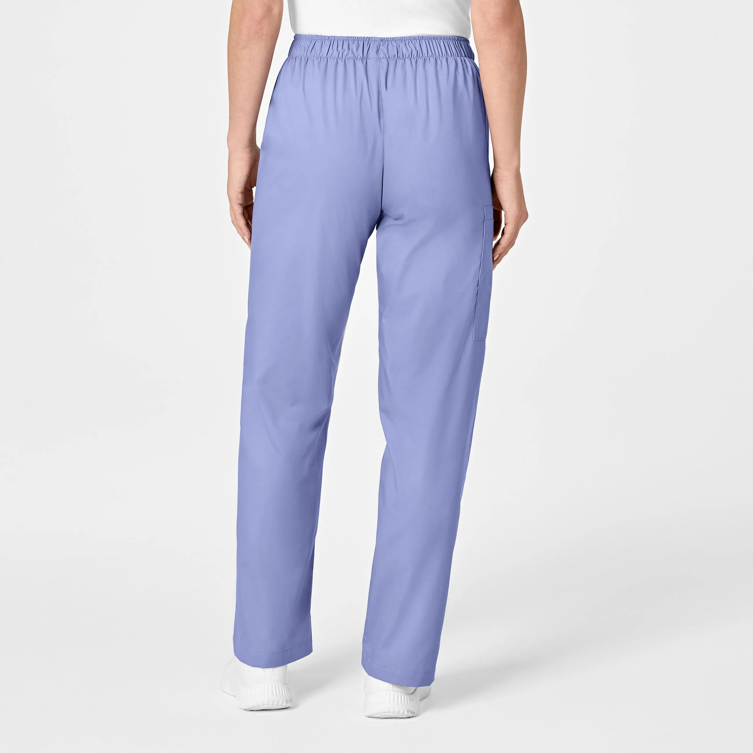 WonderWORK Women's Pull-On Cargo Scrub Pant - Ceil Blue