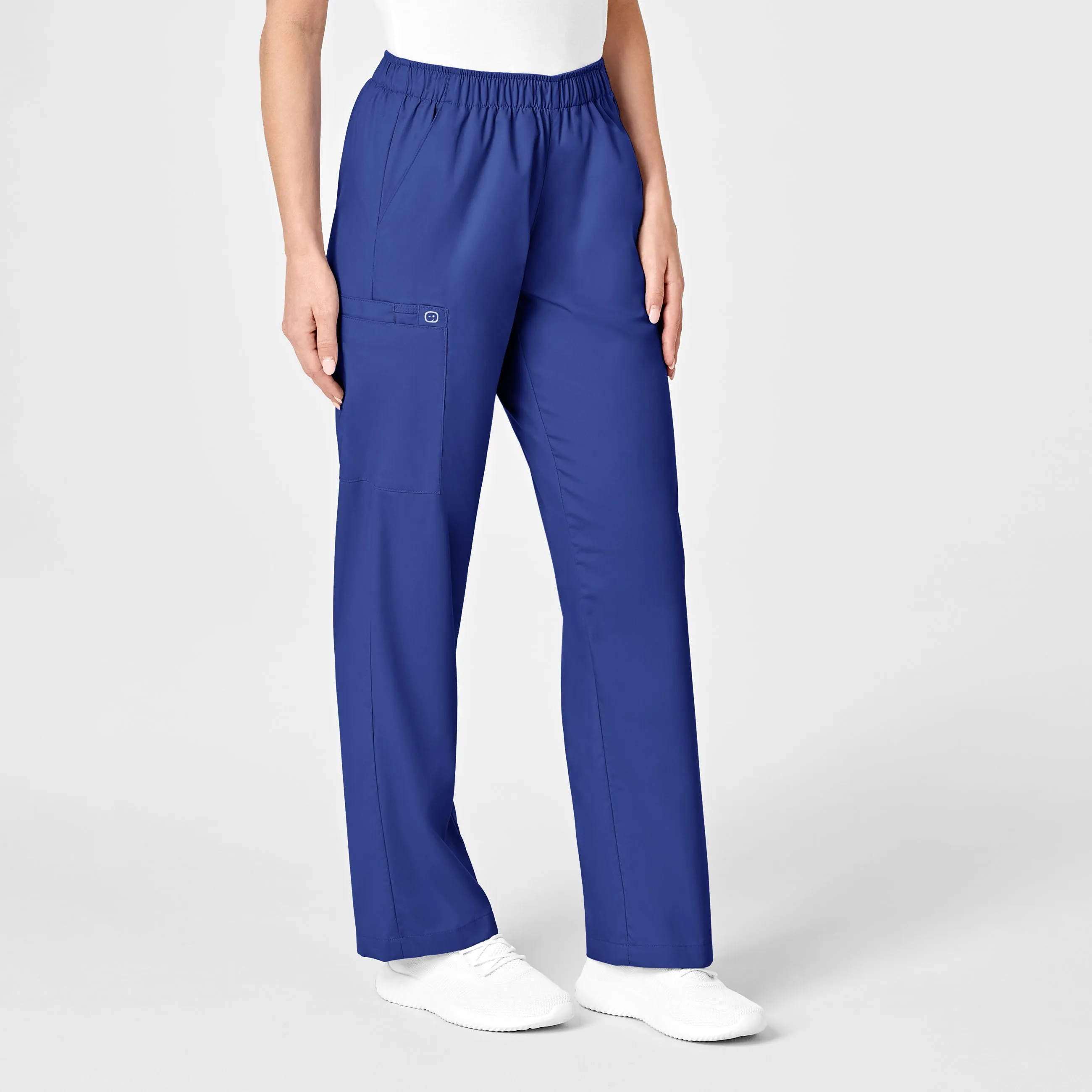 WonderWORK Women's Pull-On Cargo Scrub Pant - Galaxy Blue