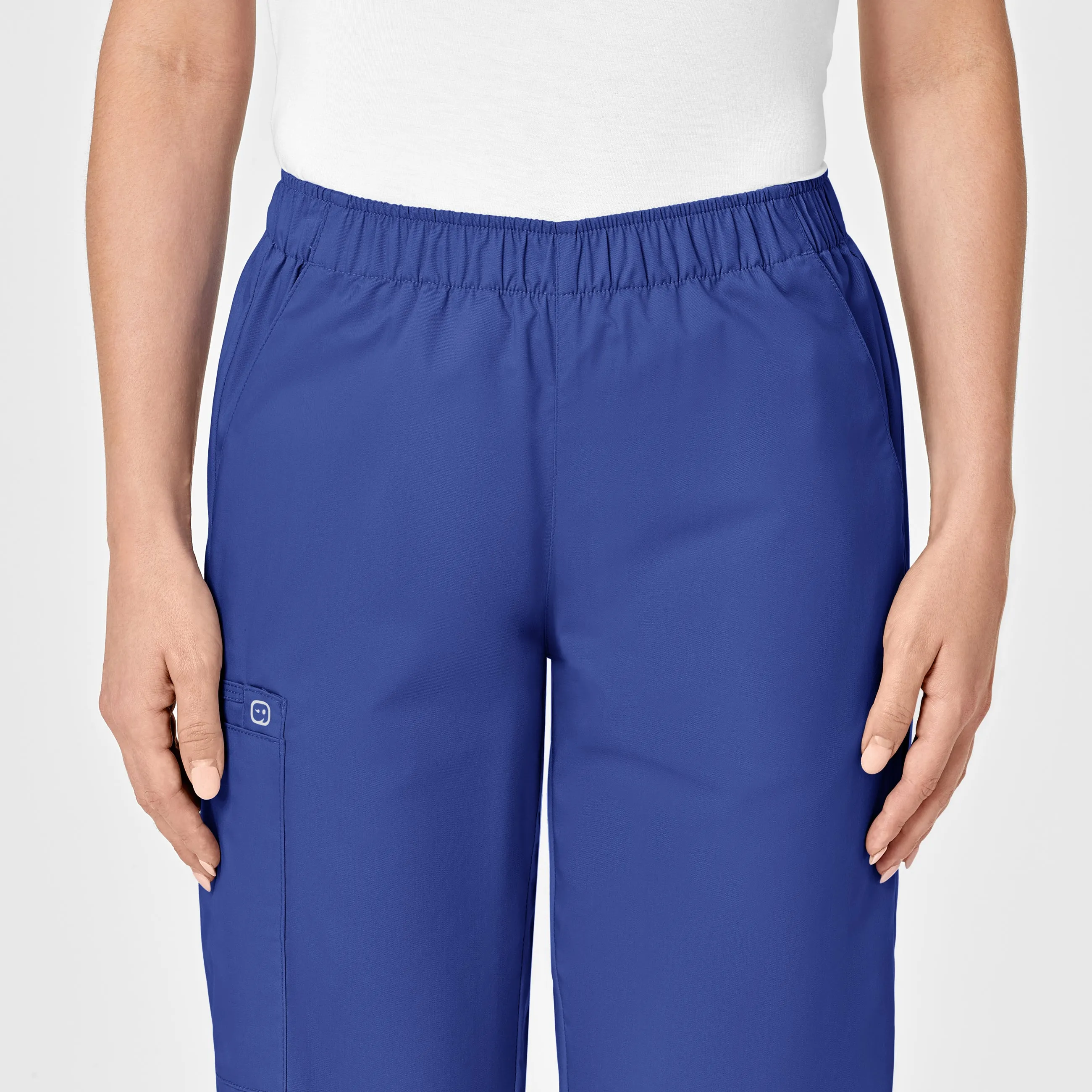 WonderWORK Women's Pull-On Cargo Scrub Pant - Galaxy Blue