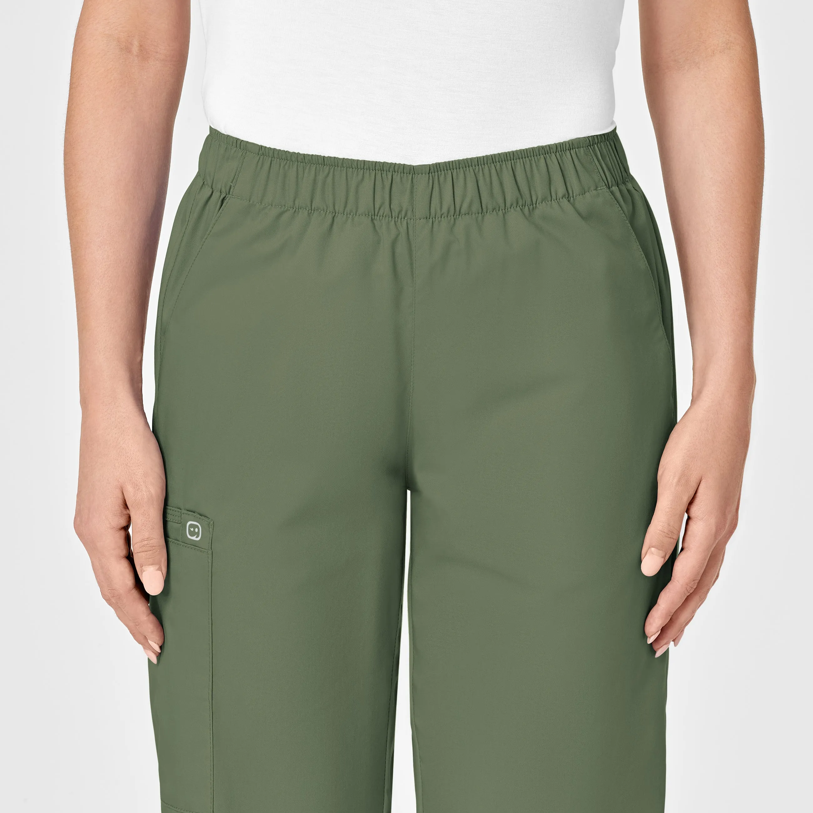 WonderWORK Women's Pull-On Cargo Scrub Pant - Olive