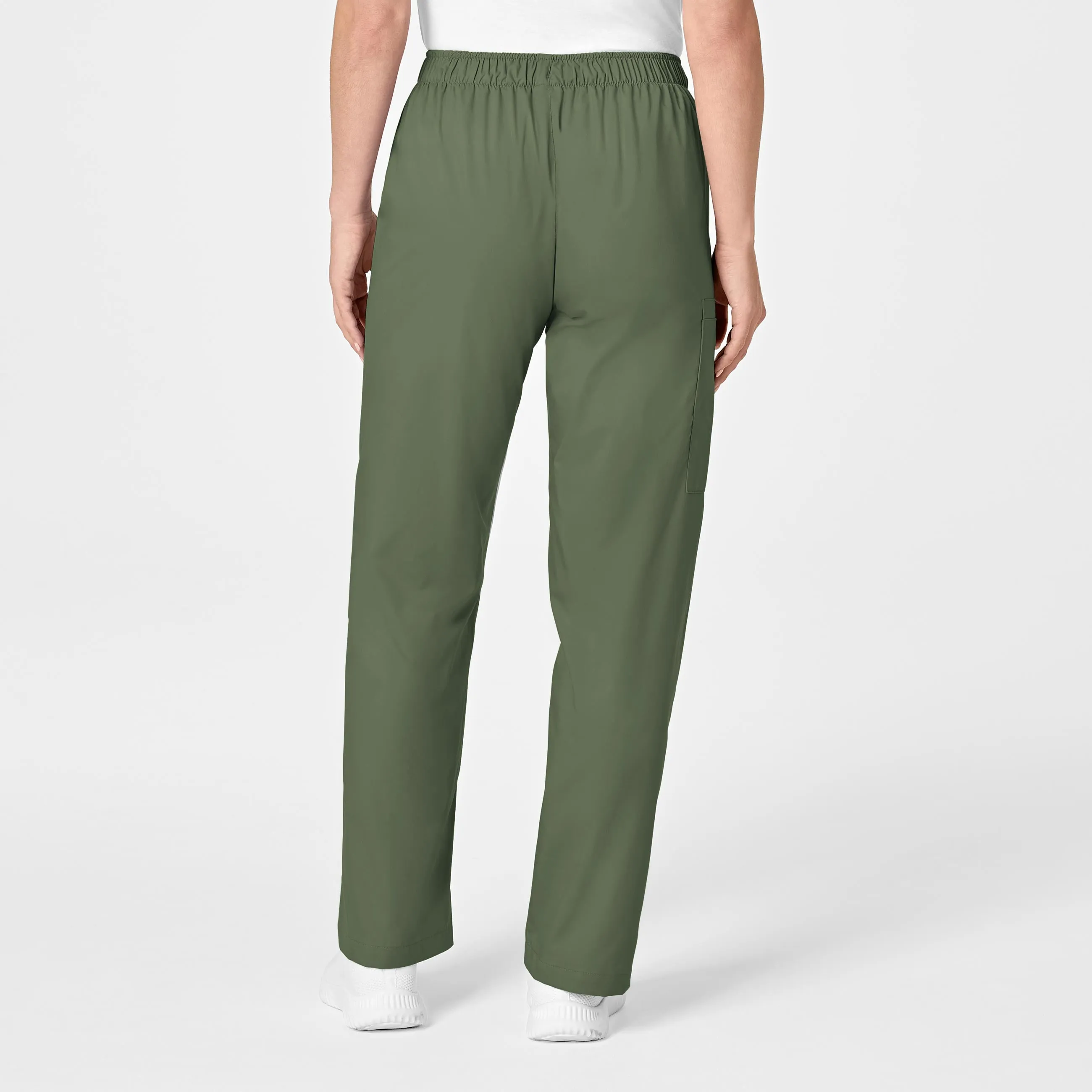 WonderWORK Women's Pull-On Cargo Scrub Pant - Olive