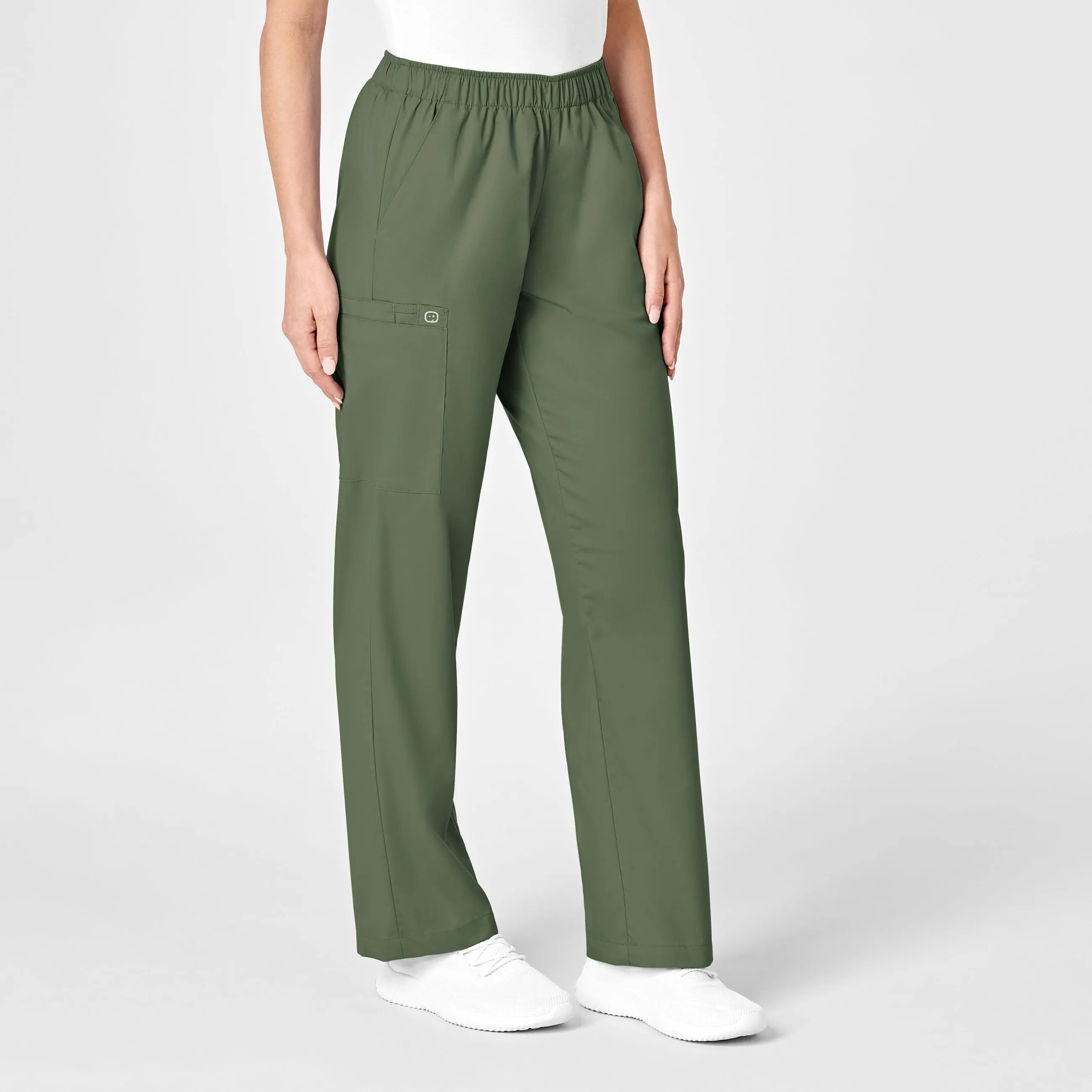 WonderWORK Women's Pull-On Cargo Scrub Pant - Olive