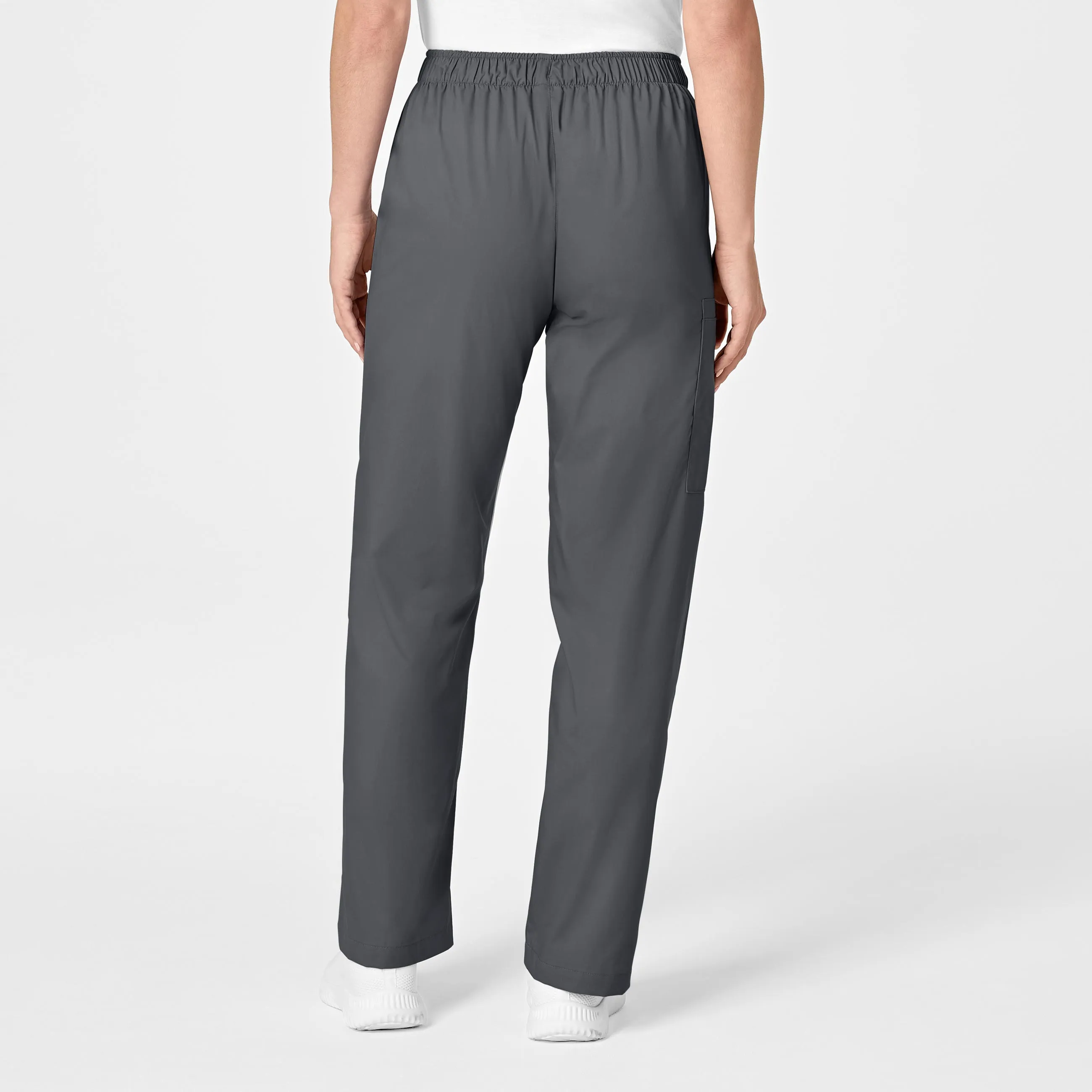 WonderWORK Women's Pull-On Cargo Scrub Pant - Pewter