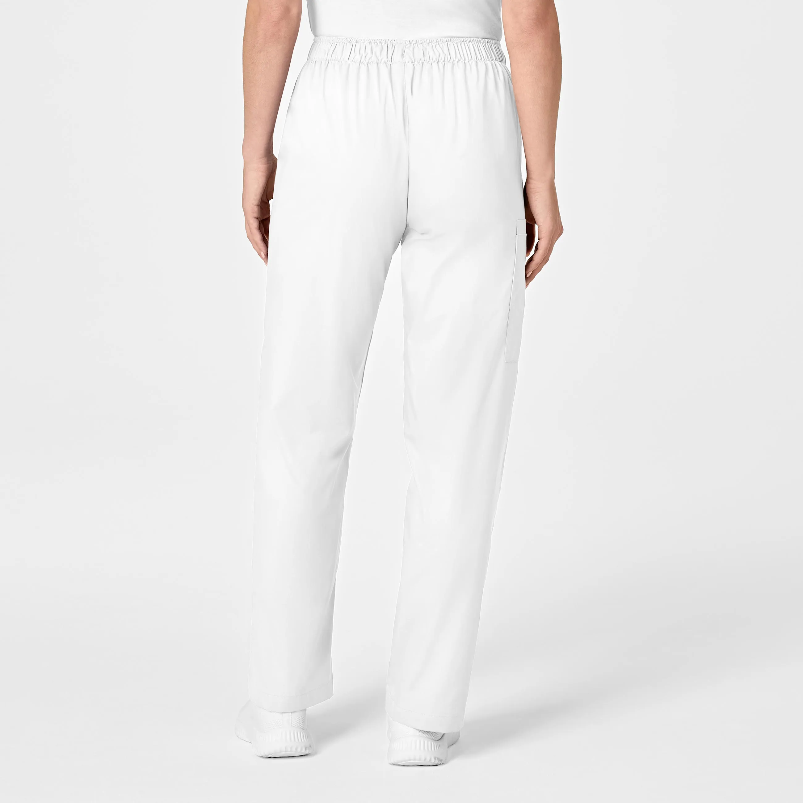 WonderWORK Women's Pull-On Cargo Scrub Pant - White
